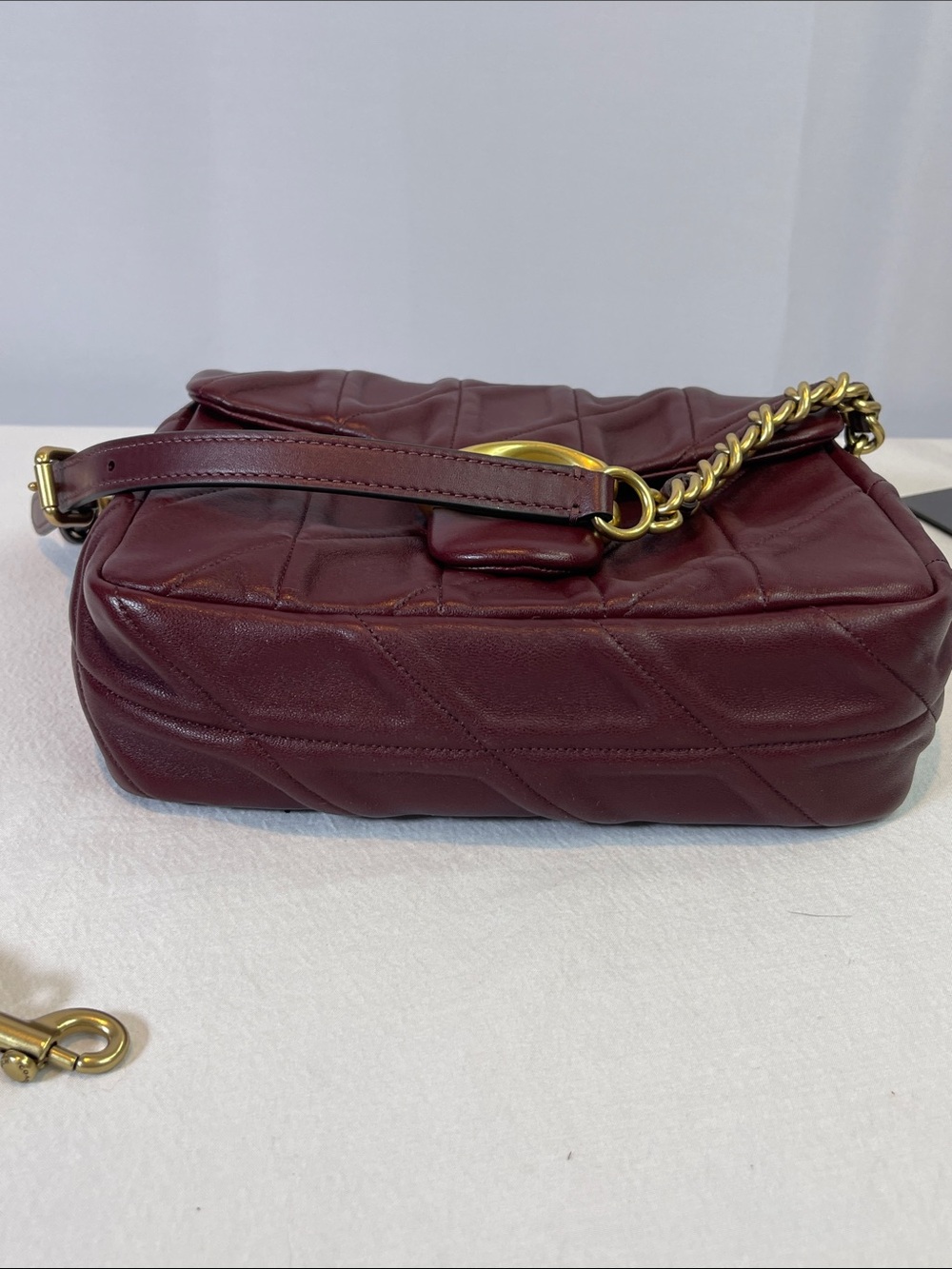 Coach G2481-CW629 Times Square Tabby 17 Quilted Nappa Leather Crossbody Burgundy - Picture 7 of 14